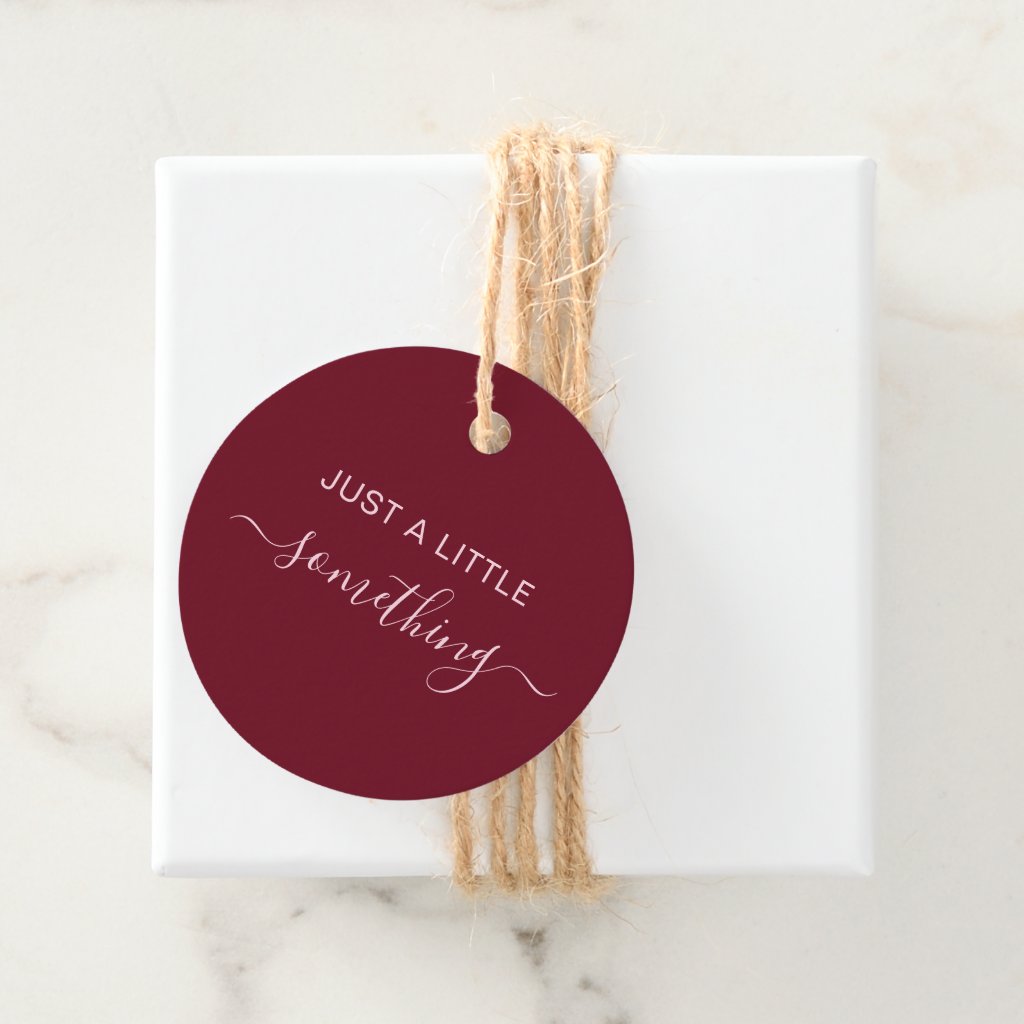 Burgundy Just a Little Something All Occasion  Favor Tags
